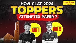 CLAT 2025  How CLAT 2024 Toppers Attempted Paper CLAT Toppers Strategy [upl. by Alejo]