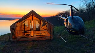 Awesome Flying and Camping on a High Cliff Panda M Inflatable Tent by RBM Outdoors [upl. by Benedicto]