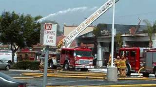 Montebello Fire DepartmentStrip Mall Fire [upl. by Arikehs]