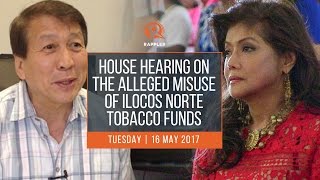 WATCH House hearing on the alleged misuse of Ilocos Norte tobacco funds [upl. by Gusta57]