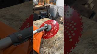 Circular Saw BLADE on Trimmer  trimmer circularsawblade blade trimmerhead grass [upl. by Akienom]