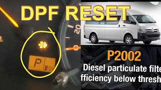 Toyota Hiace DPF resetP2002 coad clear [upl. by Abraham]