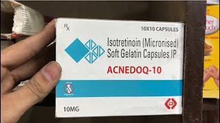 Acnedoq 10mg TABLET uses  price  composition  dose  side effects  review  in hindi [upl. by Ahsienar]