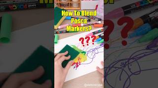 How To Blend Posca Markers shorts [upl. by Elleimac]