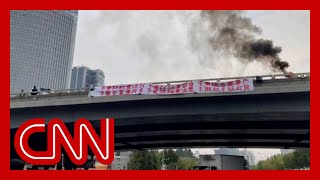 Video shows rare protest in Beijing as Chinese leader is set to extend his reign [upl. by Einaffyt]