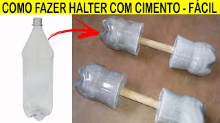 Como Fazer HALTERES de CIMENTO de FORMA Simples e Fácil  Passo a Passo [upl. by Hetty]