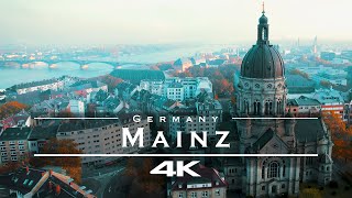 Mainz Germany 🇩🇪  by drone 4K [upl. by Inoy]