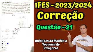 IFES 2023Questão 21 A figura abaixo representa a planta baixa de um escritório O proprietário [upl. by Nosde]