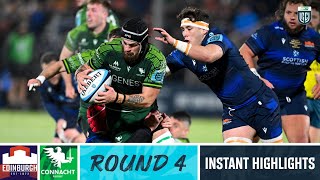 Edinburgh Rugby v Connacht  Instant Highlights  Round 4  URC 202324 [upl. by Brout]