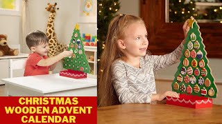 Melissa amp Doug Wooden Advent Calendar  Magnetic Christmas Tree  Toddler and Kid Advent Calendar [upl. by Akerley632]