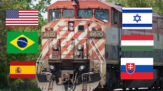 BC Rail Nathan K5H horn in 35 different languages [upl. by Cindra]