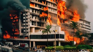 Fire Outbreak at Ibis Hotel Lagos Nigeria ibishotelonfire viralnews news [upl. by Einohtna297]