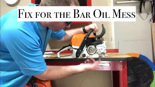 How to fix a bar oil leak on a Stihl chainsaw [upl. by Adahs]