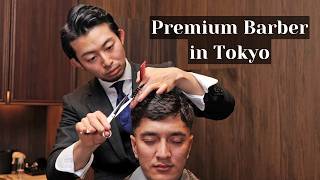 💈ASMR Haircut amp Shave at Traditional Bespoke Barber in Tokyo Japan  No Talking [upl. by Benzel]