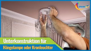 Kronleuchter und Hängelampen Montage  Spanndecke Selbstmontage  Spanndo [upl. by Buine981]