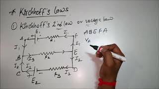 KIRCHHOFFS LAWS  CURRENT LAW  VOLTAGE OR LOOP LAW [upl. by Magena461]