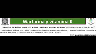 WARFARINA Y VITAMINA K [upl. by Thedric386]