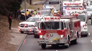 Teaneck Volunteer Ambulance Corps Responding To Route 4 MVA 121218 [upl. by Oramlub]