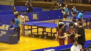 2015年IH 卓球 女子 ダブルス 1回戦 望月・竹田（愛み大瑞穂）vs 内海・寺門（木更津総合） [upl. by Ynatterb529]