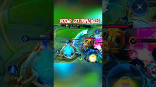 Layla  Defend base easy triple kills mobilelegends mlbb shorts [upl. by Nirol887]