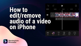 How to editremove audio of a video on iphone in FilmoraGo [upl. by Ollie]