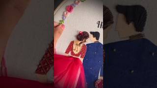 COUPLE WEDDING 😍EMBROIDERY HOOP ART GIRAL HAIRSTYLES hairstyle [upl. by Ailaza]