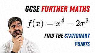 Difficult Stationary Points Question  GCSE Further Maths [upl. by Nohtanoj]