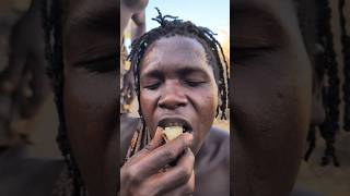 its Lunch time See how Hadza cooks their favorite meal and share together hadzabetribe food [upl. by Yhtimit]