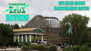 Tonnerre 2 Zeus Review Parc Asterix CCI Wood Coaster  We Need More Backwards Rows [upl. by Naeloj590]