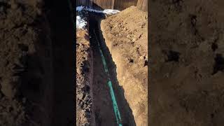 New residential SDR35 sewer pipe installed and ready for inspection in Denver Colorado [upl. by Gottfried]