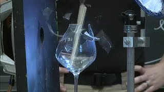 Best Demonstration of Resonance MIT professor demonstrates how glass breaks due to forced resonance [upl. by Alber]