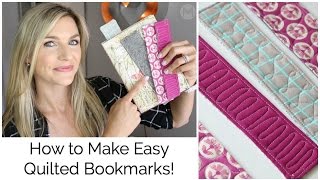 Quilted Bookmark Tutorial [upl. by Yelyak511]