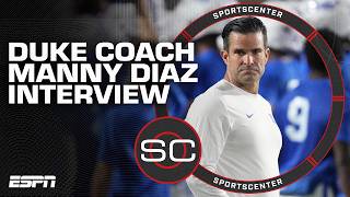 Duke head coach Manny Diaz previews game vs No 5 Miami  SportsCenter [upl. by Carlick]