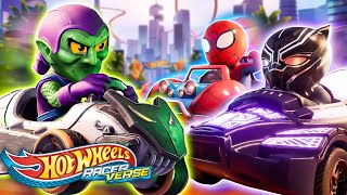 Epic RacerVerse Showdown with Marvel Super Hero Cars  More Cartoon Videos for Kids [upl. by Kulseth]