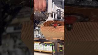 Cutting a 45 degree chamfer with the OF 1010 festool woodworking maker tools wood [upl. by Urba220]