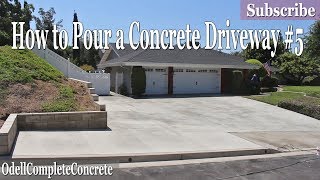 How to Pour a Concrete Driveway 5 DIY [upl. by Nosyrb815]