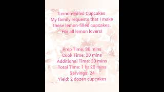 LEMON FLAVORED CUPCAKES RECIPEfood home holiday [upl. by Weston]