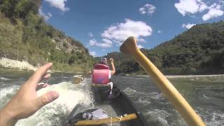 Canoeing down the Wanganui river in New Zealand The 50 50 Rapids [upl. by Kotz]