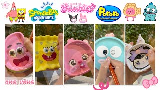 Tổng hợp tô dĩa các nhân vật trong Sanrio Bọt biển và Pororo Ong Vàng  Phần 5 [upl. by Seaton101]