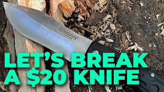 Testing A 20 Walmart Knife  Camillus Inject Fixed Blade [upl. by Assilac]