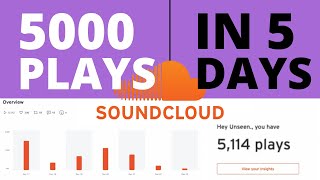 5000 SoundCloud Plays In 5 Days  How To Promote Your Music On SoundCloud In 2022 [upl. by Morice]