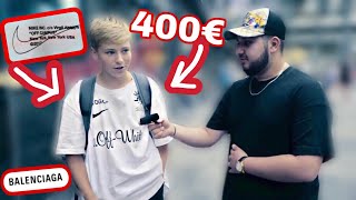 13 JÄHRIGER HYPEBEAST MIT EINER 8000€ ROLEX😱🔥💸 WIE VIEL IST DEIN OUTFIT WERTSTREET UMFRAGEMAHAN [upl. by Rhiamon]