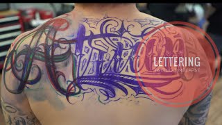 Lettering Tattoo Timelapse [upl. by Anaerdna954]