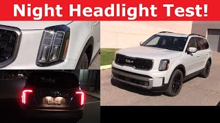 2023 Kia Telluride V6 AWD Headlight Test and Night Drive [upl. by Noval]