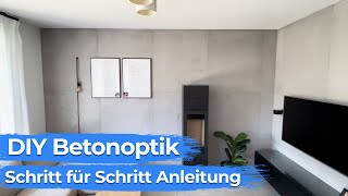 Betonoptik Spachtelmasse verarbeiten SchrittfürSchritt Anleitung amp Profi Tipps [upl. by Nairrad617]