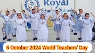 Students of Royal Grammar School Gujrat pay tribute to the teachers on the teachers day 2024 [upl. by Kablesh974]