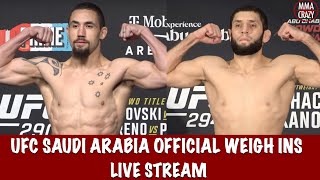 UFC Saudi Arabia Whittaker vs Aliskerov Official Weighin Live Stream [upl. by Lyrred]