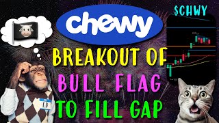 Chewy Stock CHWY To Breakout of Bull Flag and Fill Gap [upl. by Harac]