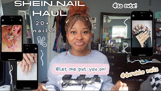 SHEIN PRESS ON NAILS HAUL 20 Sets  Best nails to buy [upl. by Plume60]