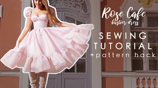 Puff Bustier Dress Tutorial  Pattern [upl. by Rici127]